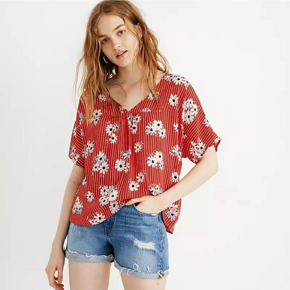 MADEWELL Rhyme top in daisy society XS